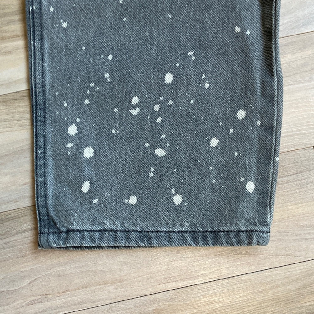 Levi’s low pro gray midrise straight leg jean splatter print cotton retro 29 - Picture 6 of 17